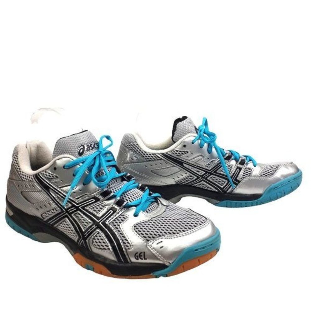 Asics Gel Rocket B257N 9390 Indoor Court Shoes Silver Gray Women's Size 10